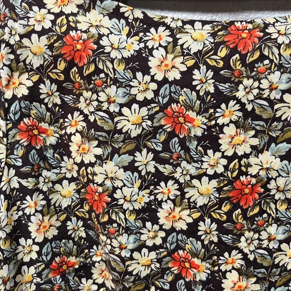 Free People Brown and Orange Sheath Mini Dress with Puff Sleeves - Picture 2 of 7